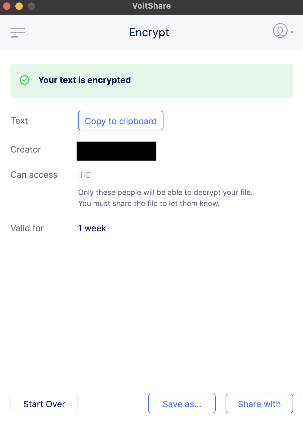 Figure: Encrypted Text