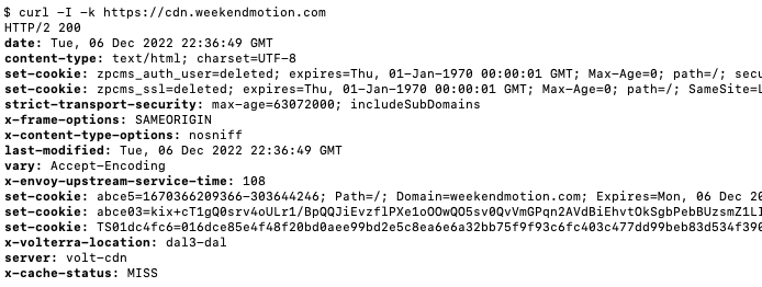 Figure: Verify Load Balancer with curl