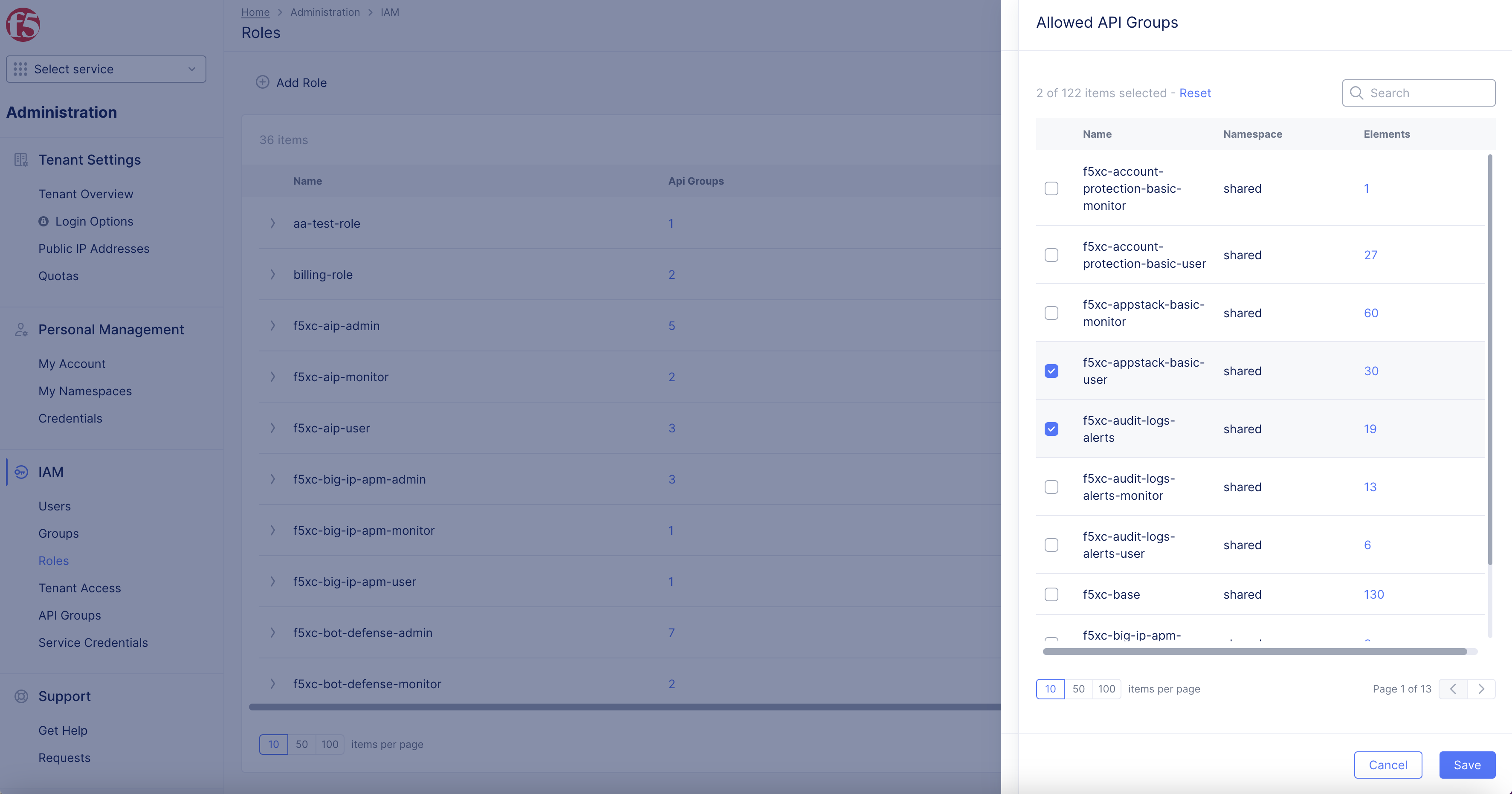 Figure: API Group Selection