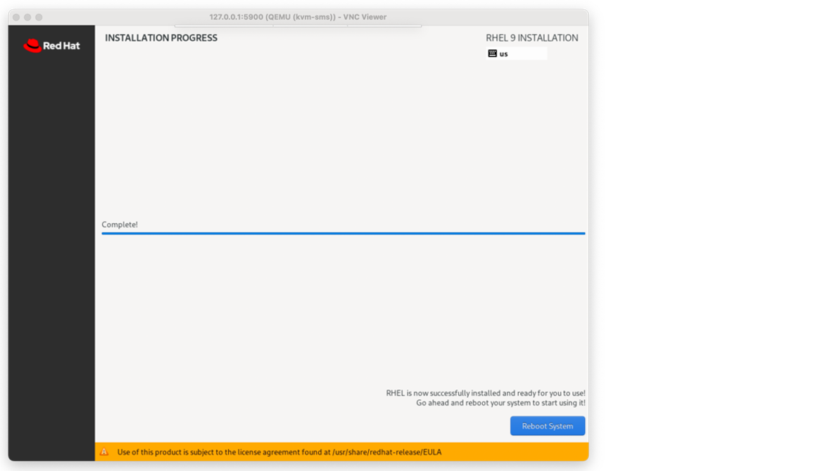 Figure: Installation progress