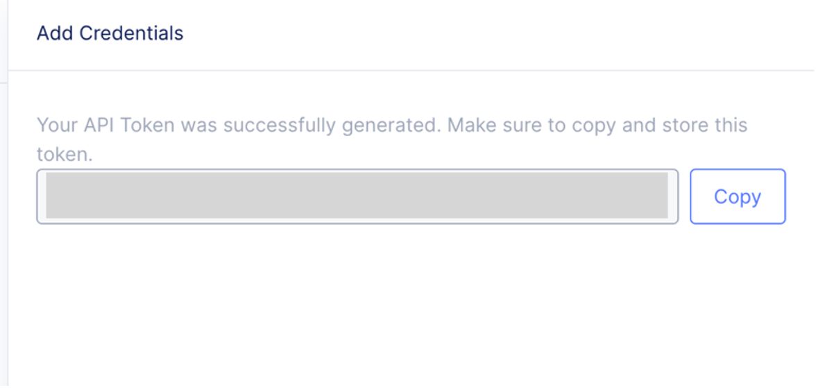 Figure: Copy API TOken