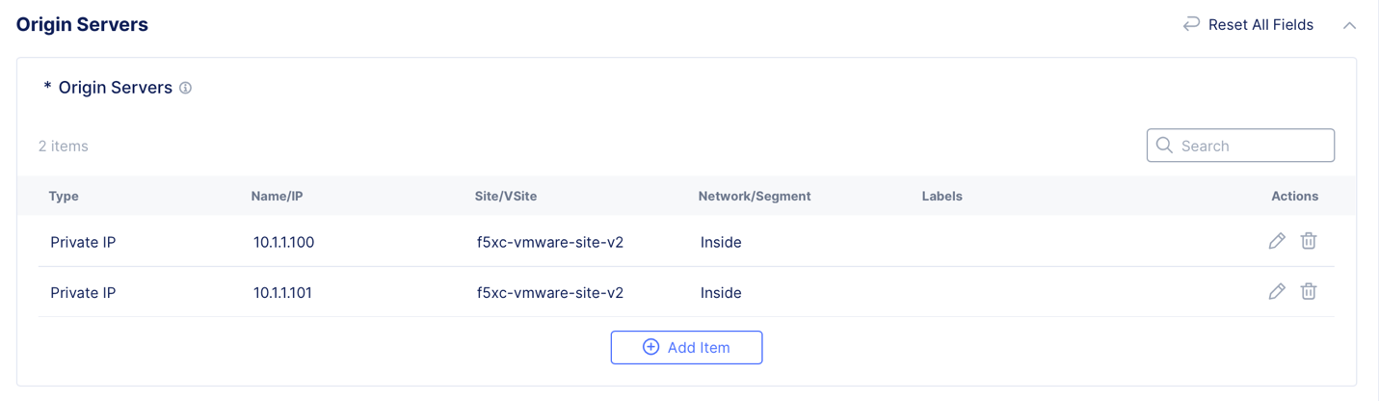 Figure: Origin Pool Configuration after Migration