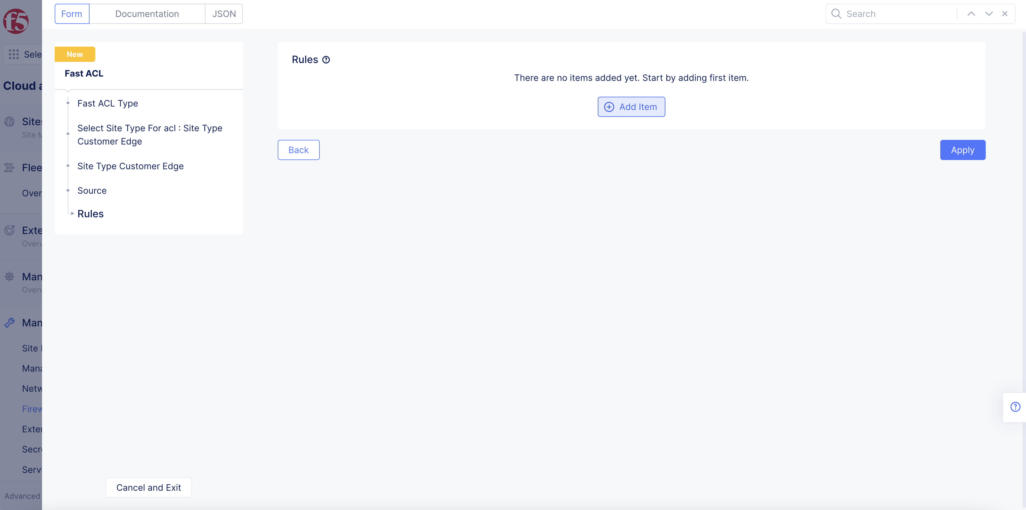 Figure: Source Rules Configuration