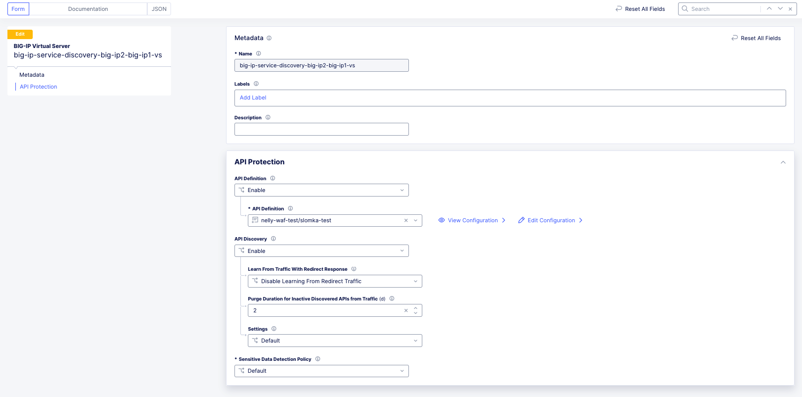 Figure: WAAP - Manage BIG-IP Virtual Servers